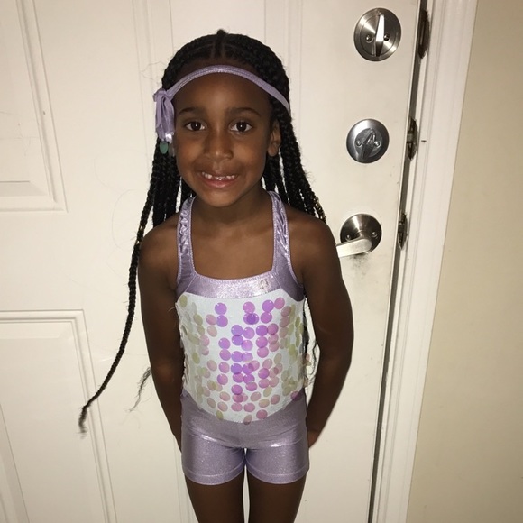 Other - Purple sequins body suit and matching skirt